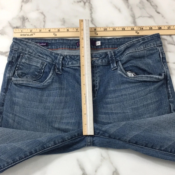 Vigoss Bootcut Jeans Womens 11 Medium Wash‎ Distressed Cotton Denim - Picture 6 of 11